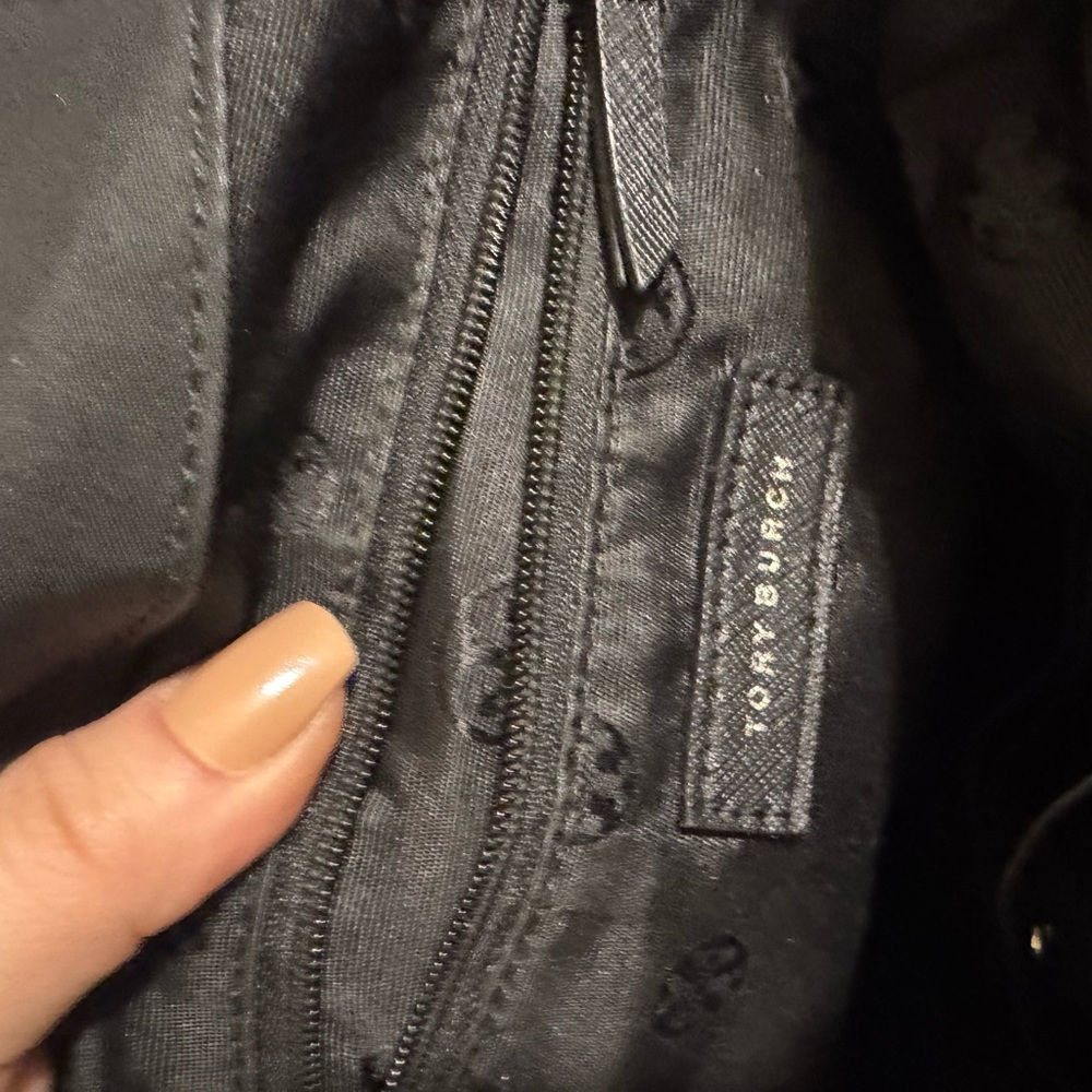 Tory Burch Classic Black Nylon Tote with Logo Medallion - Picture 2 of 3